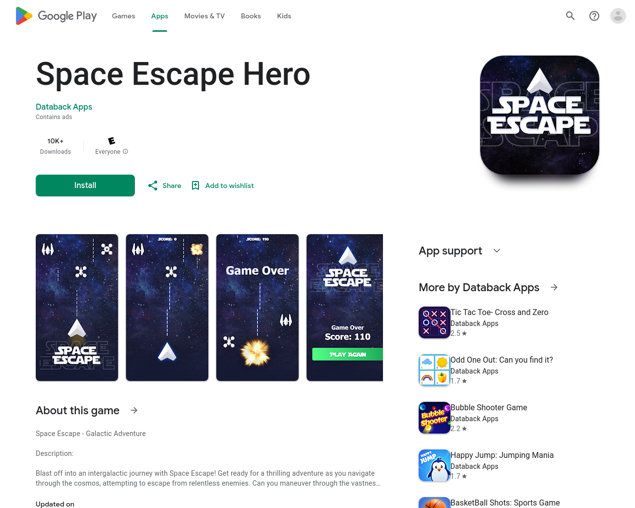 Space Escape Hero