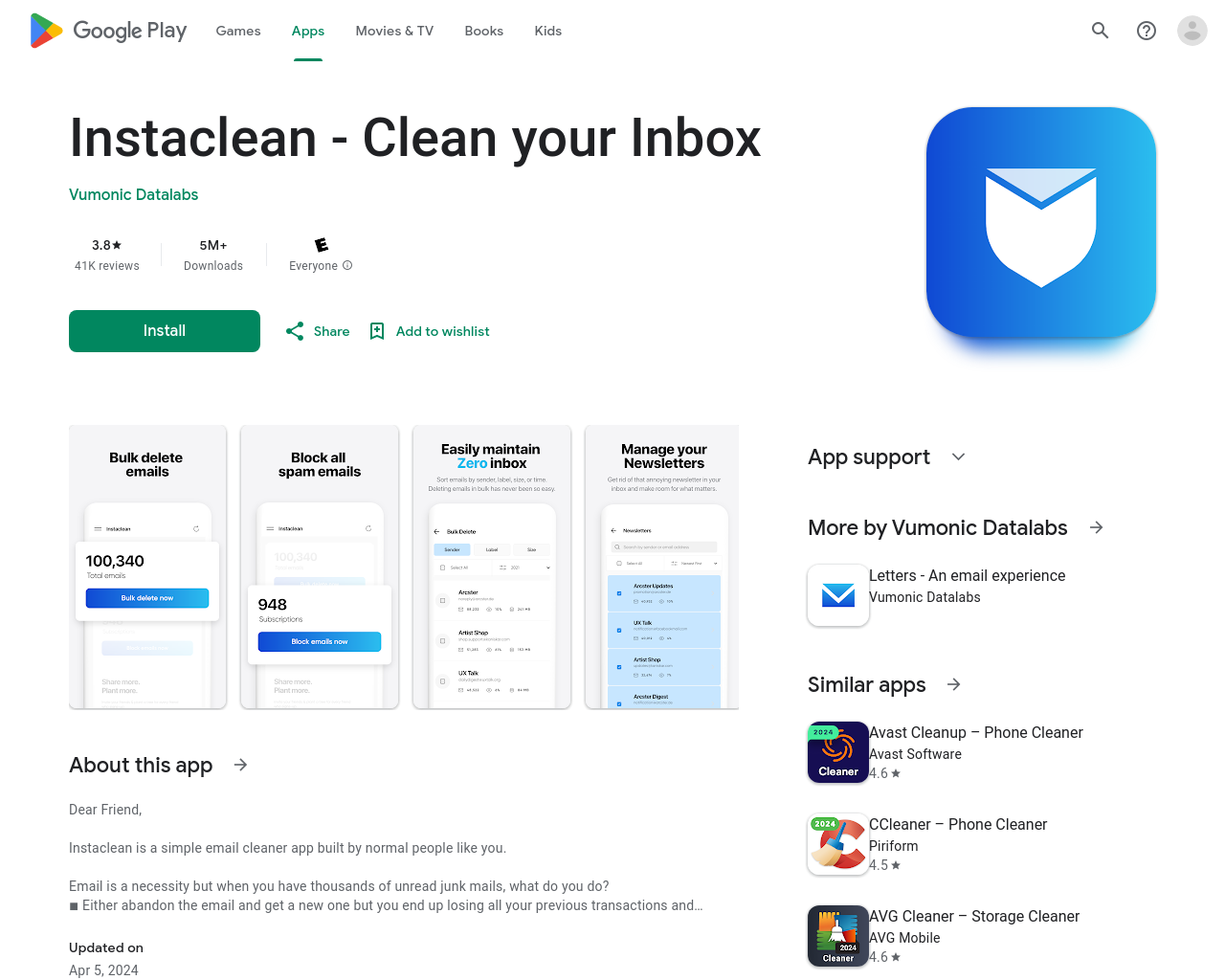 Mr. Clean - I keep your gmail inbox healthy